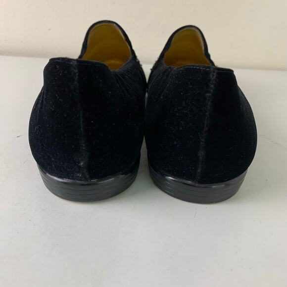 Vintage Karen Scott Black Velvet Christmas Tree Flats Beaded Size 8B Holiday - Picture 8 of 12
